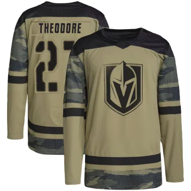 Authentic Shea Theodore Camo Vegas Golden Knights Military Appreciation Practice Jersey - Men's