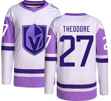 Authentic Shea Theodore Vegas Golden Knights Hockey Fights Cancer Jersey - Men's