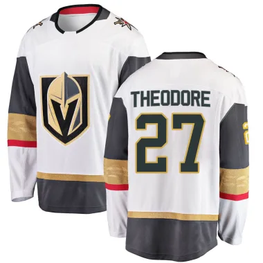 Breakaway Shea Theodore White Vegas Golden Knights Away Jersey - Youth