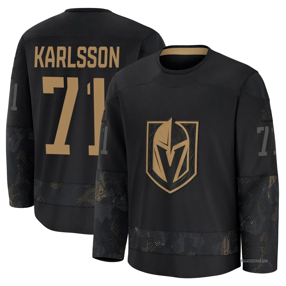 Premium William Karlsson Black Vegas Golden Knights 2024 Military Appreciation Practice Jersey - Men's